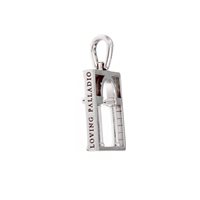 Pendente Loving Palladio  2D in Oro bianco Diamante 0.04 Ct 17B SERLIANA - 17B SERLIANA